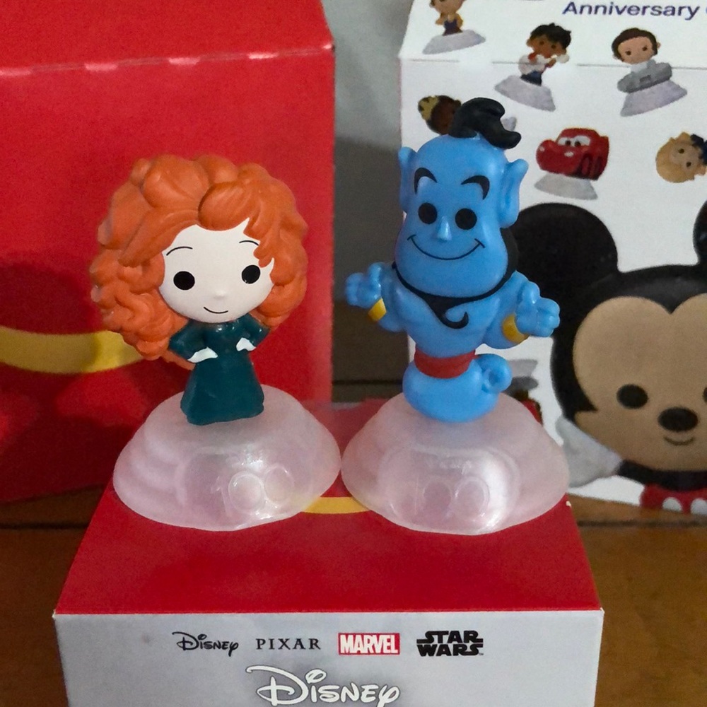 Merida and Genie 30 McDonald’s happy meal Disney 100 Anniversary